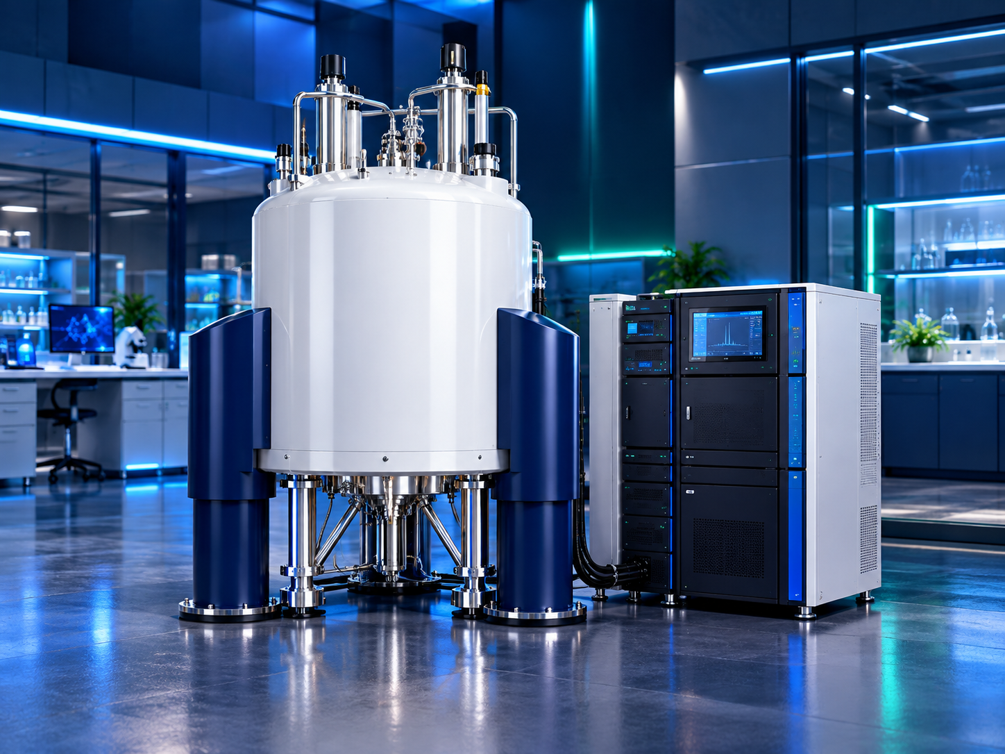 800 MHz NMR spectrometer in a modern analytical laboratory